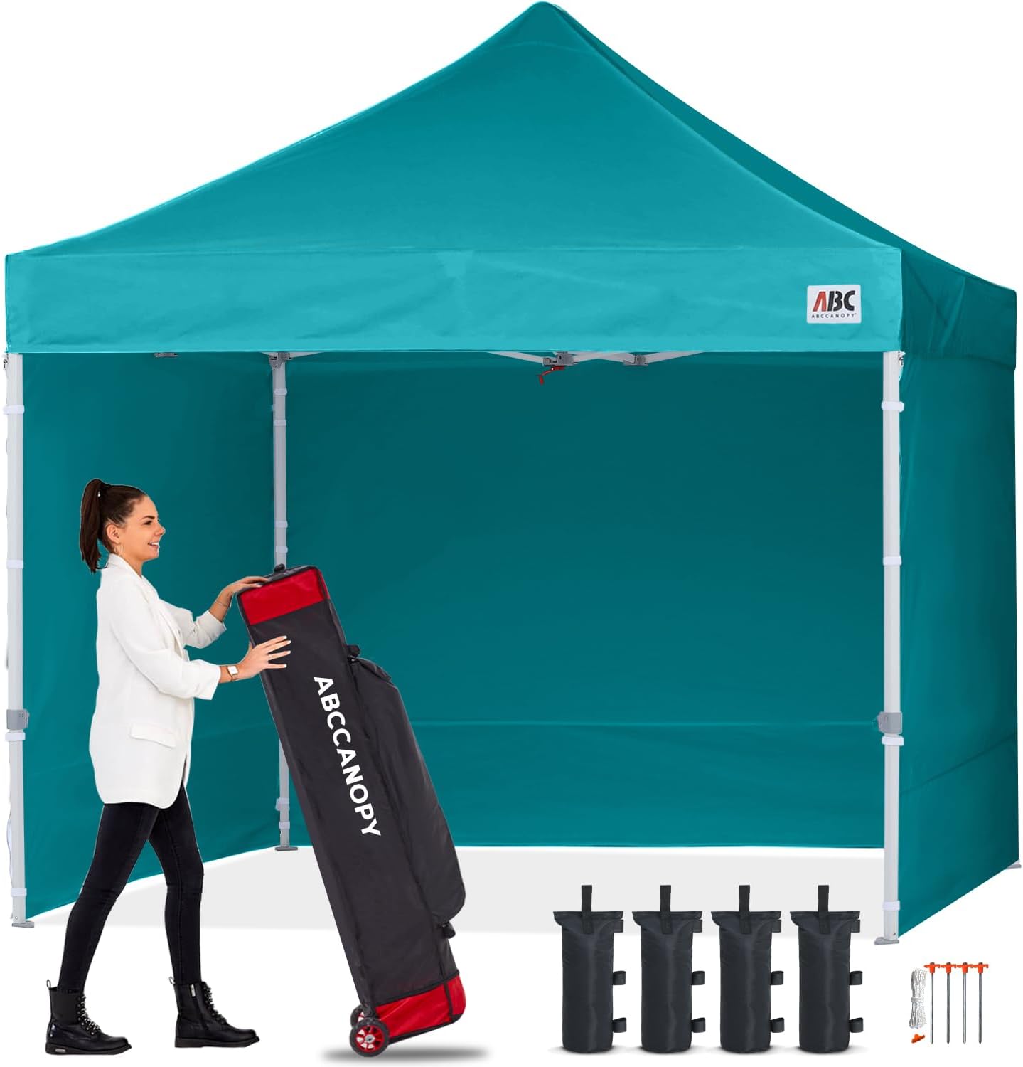 ABCCANOPY S1 Commercial Pop Up Canopy Tent with Sidewalls - 8x8, 8x12, 8x16