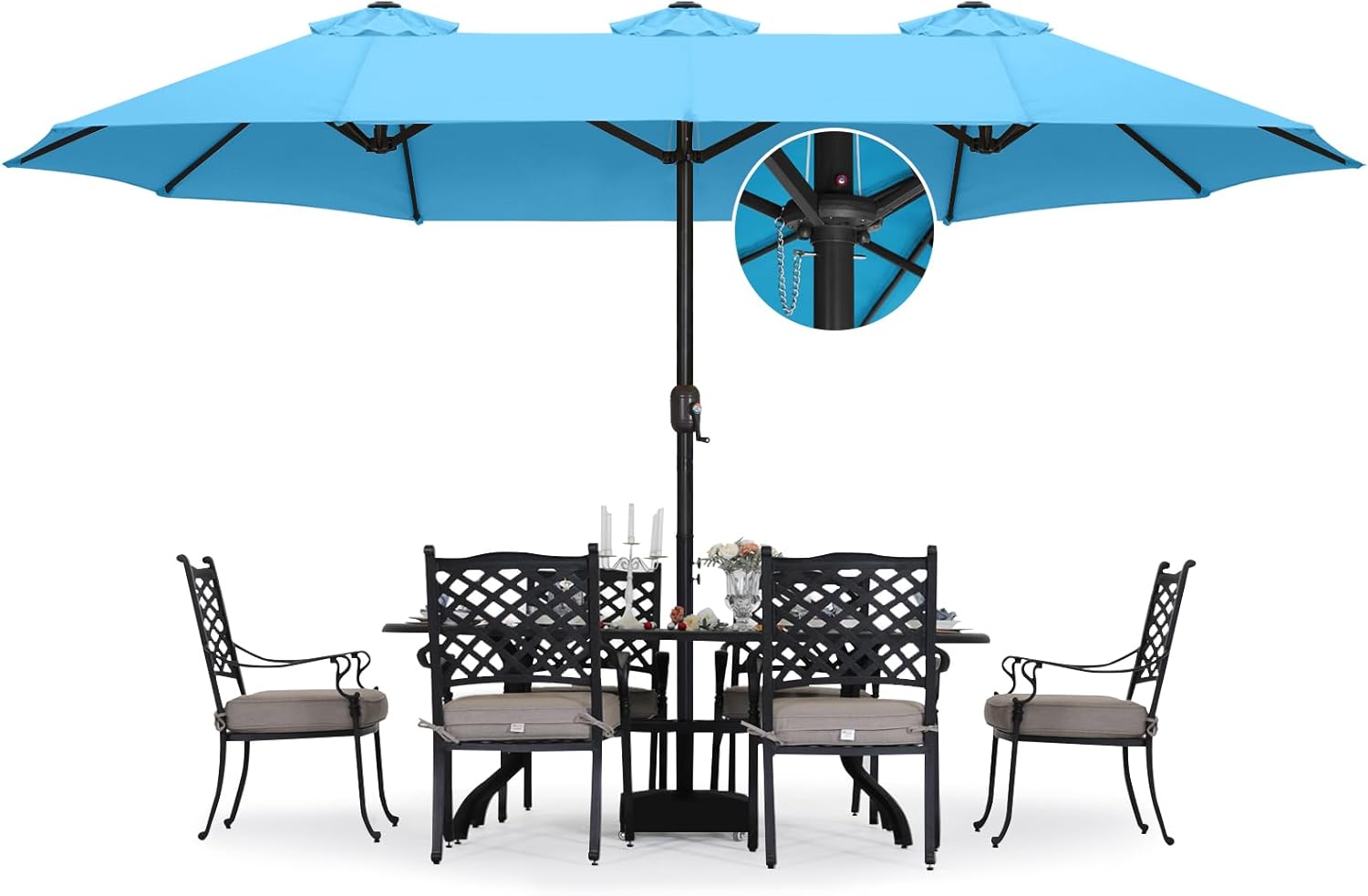 ABCCANOPY Outdoor Double-Sided Large Patio Umbrella 15FT
