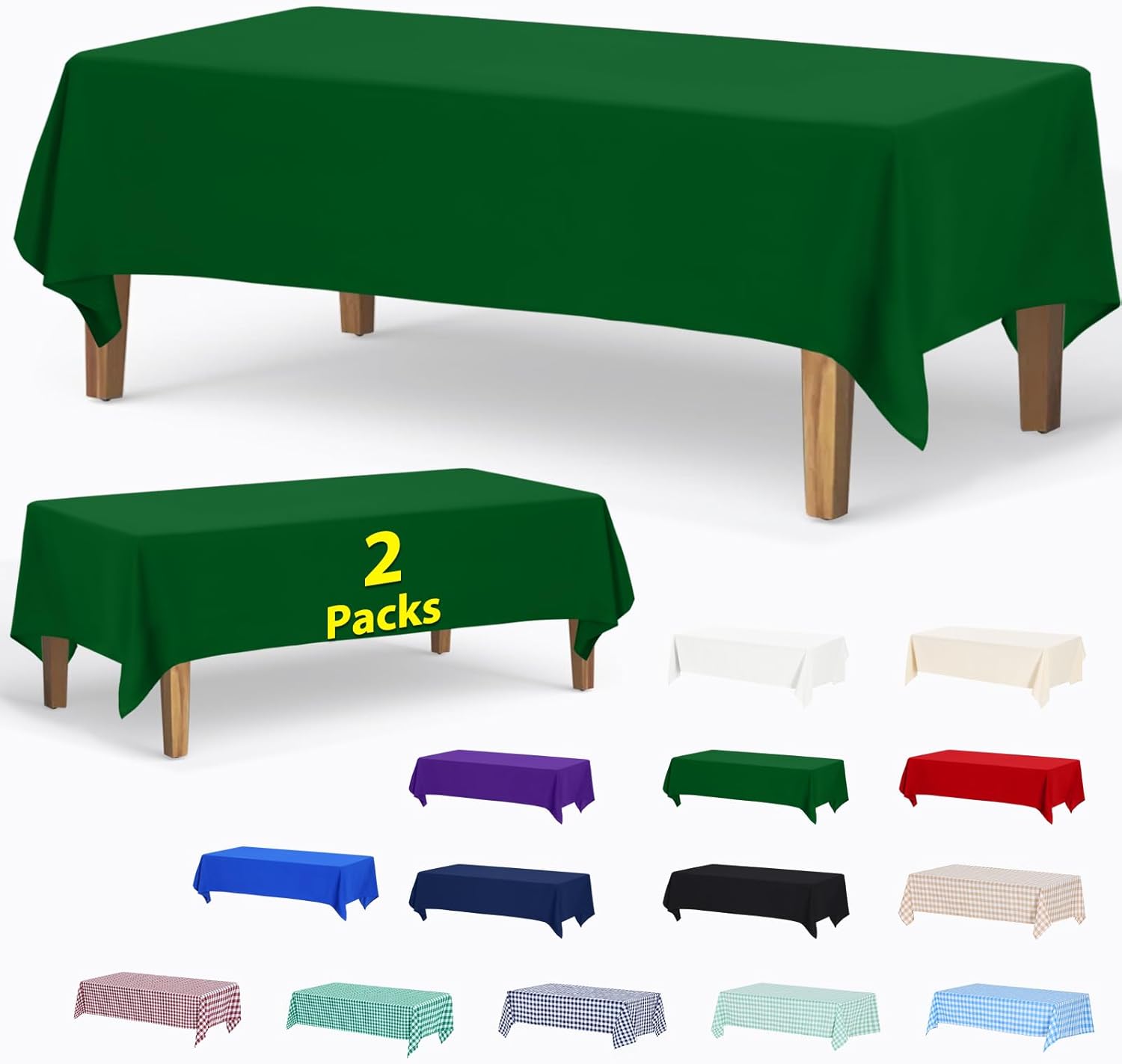 ABCCANOPY Rectangle Tablecloth Stain-Resistant Washable Table Cover