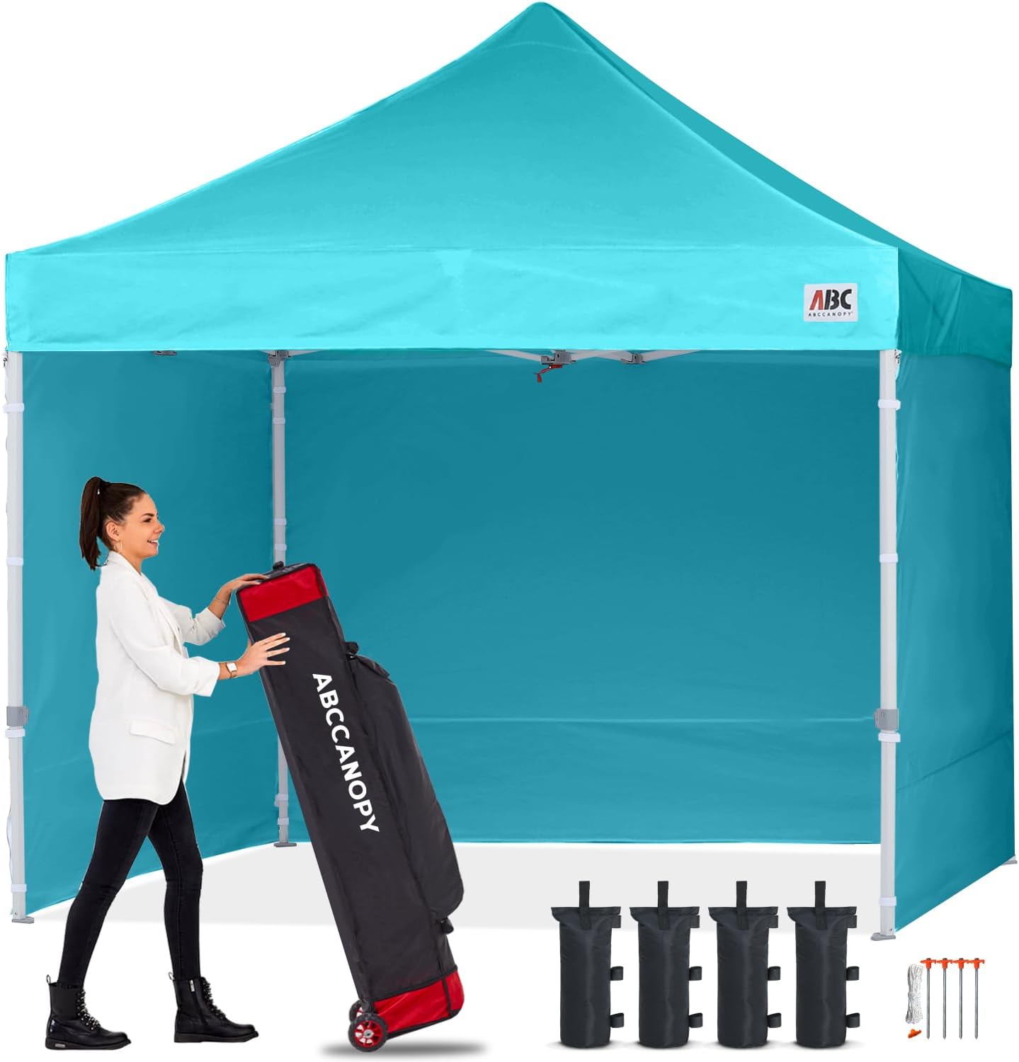 ABCCANOPY S1 Commercial Pop Up Canopy Tent with Sidewalls - 8x8, 8x12, 8x16
