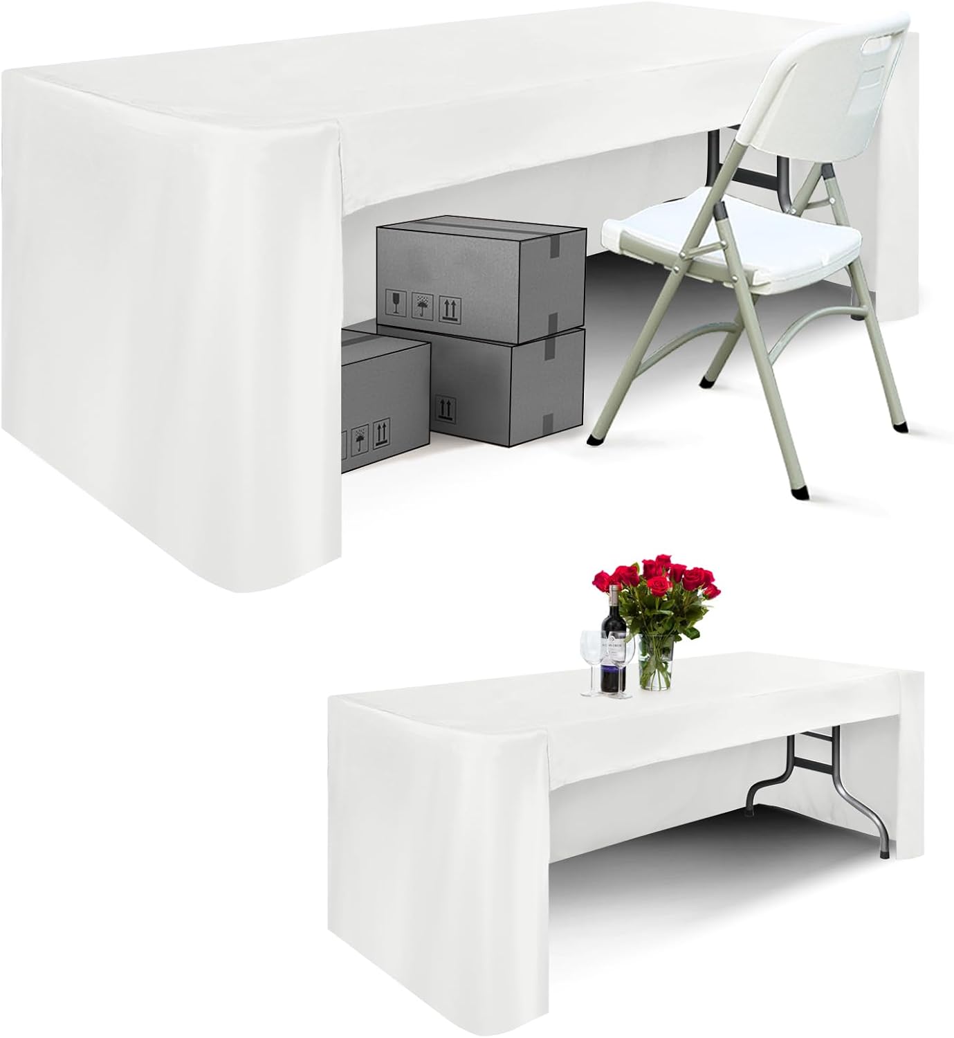 ABCCANOPY 6FT Rectangle Dinner Tablecloth Table Cover for Rectangular Table