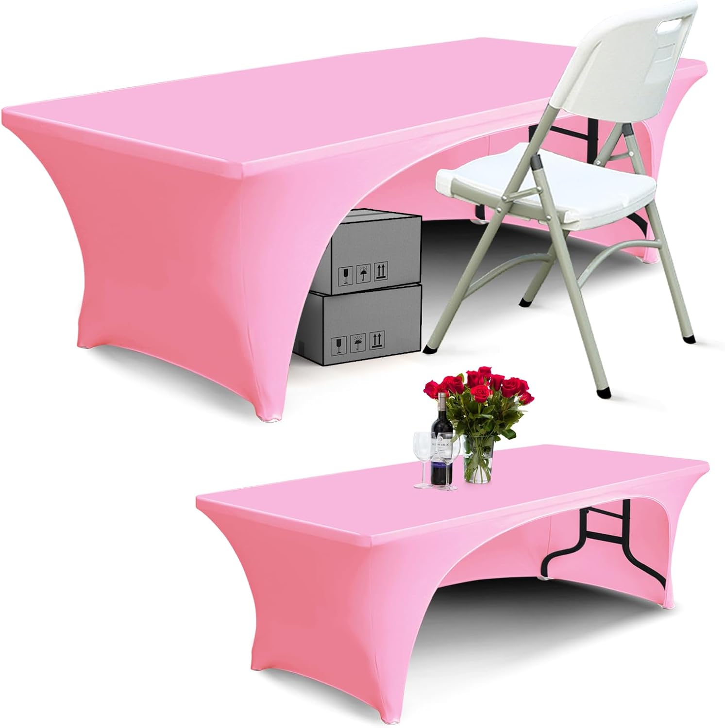 ABCCANOPY Spandex Table Cover Fitted Polyester Tablecloth (Incomplete encirclement)