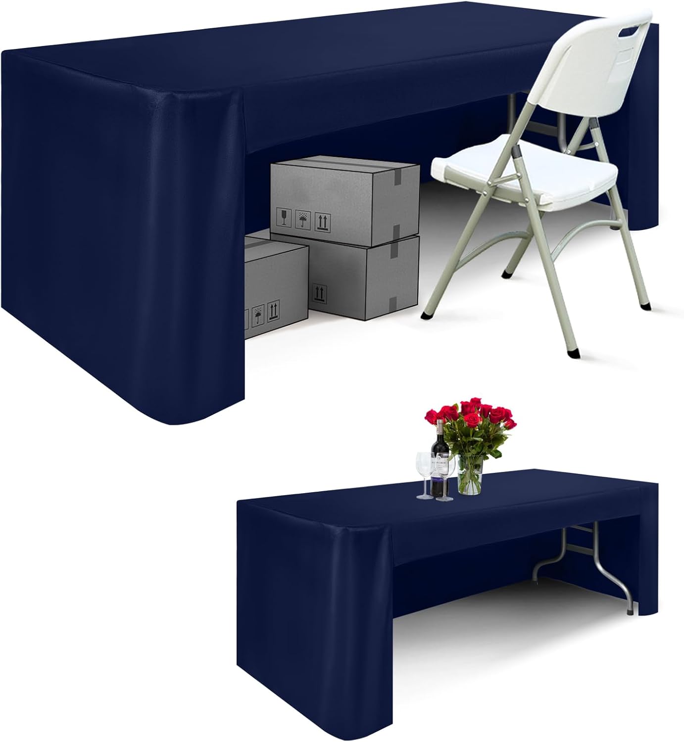 ABCCANOPY 6FT Rectangle Dinner Tablecloth Table Cover for Rectangular Table