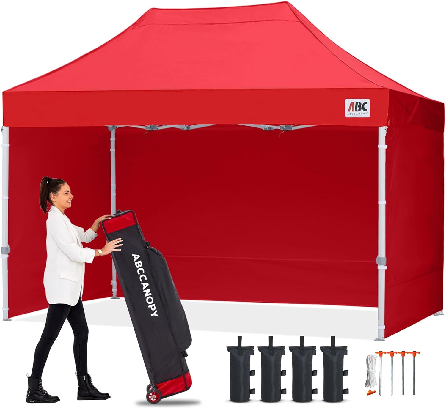 ABCCANOPY S1 Commercial Pop Up Canopy Tent with Sidewalls - 8x8, 8x12, 8x16