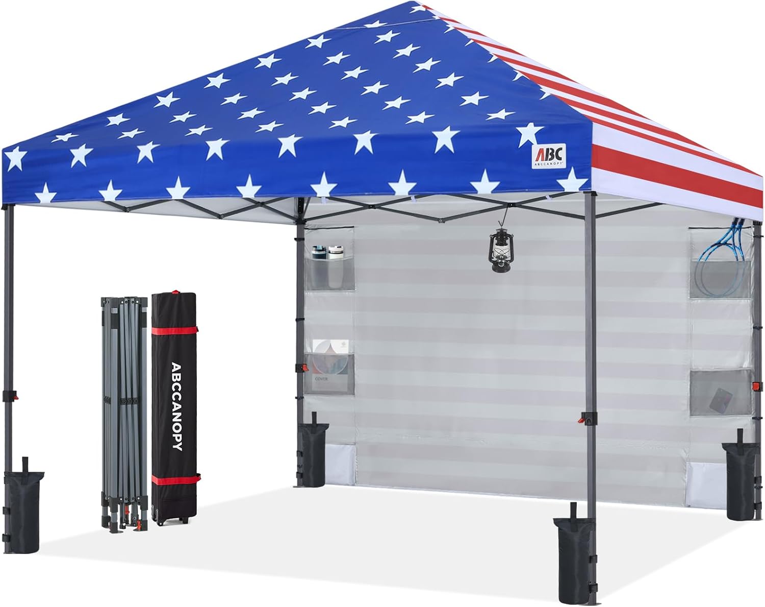 ABCCANOPY 10x10 Pop Up Canopy Tent with Storage Sidewall
