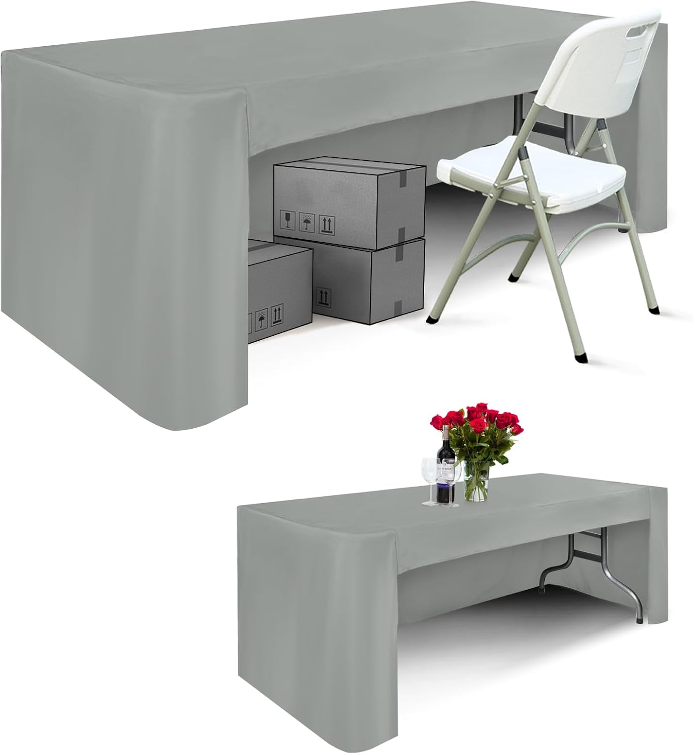 ABCCANOPY 6FT Rectangle Dinner Tablecloth Table Cover for Rectangular Table