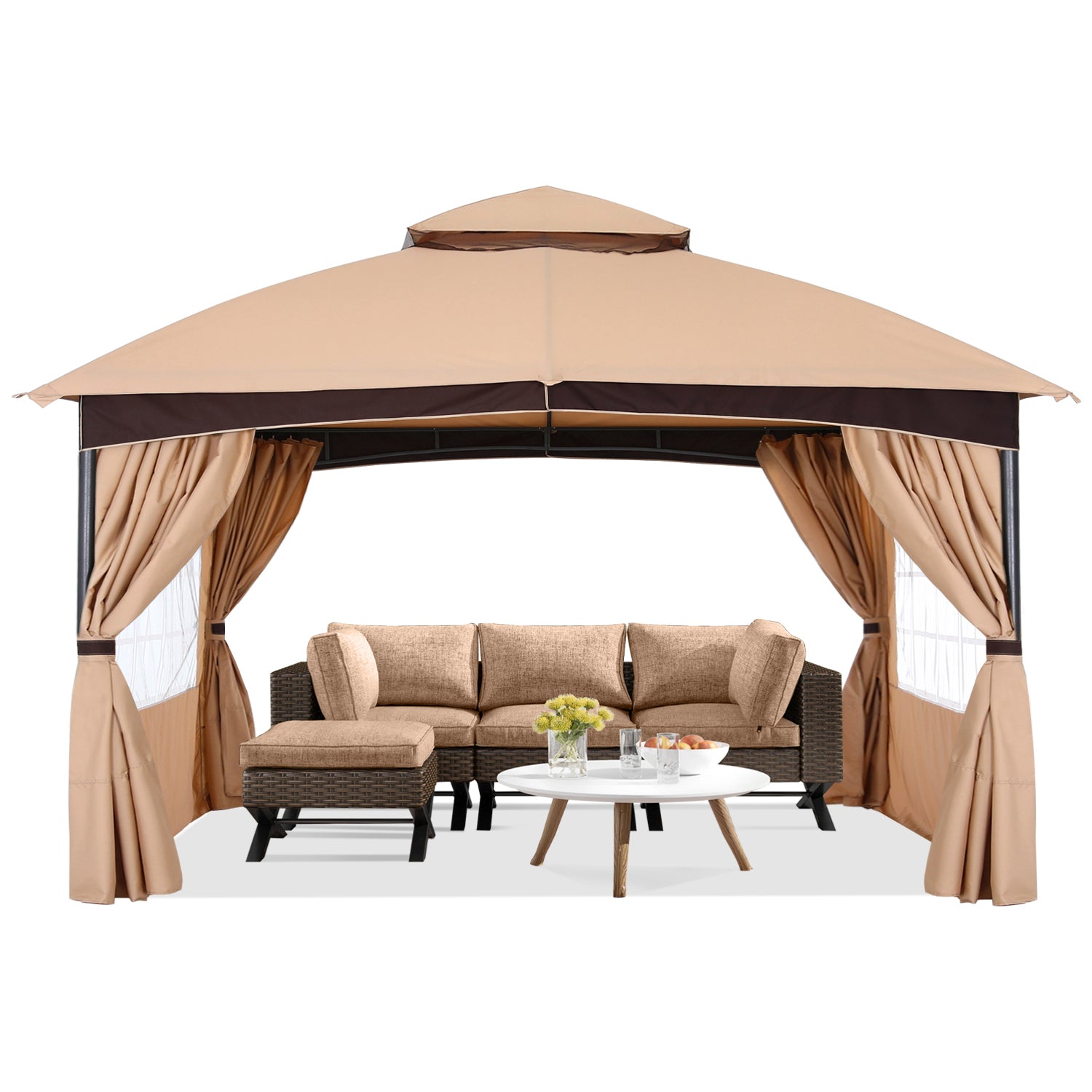 Patio Gazebos with Window Curtains for Outdoor Party Wedding