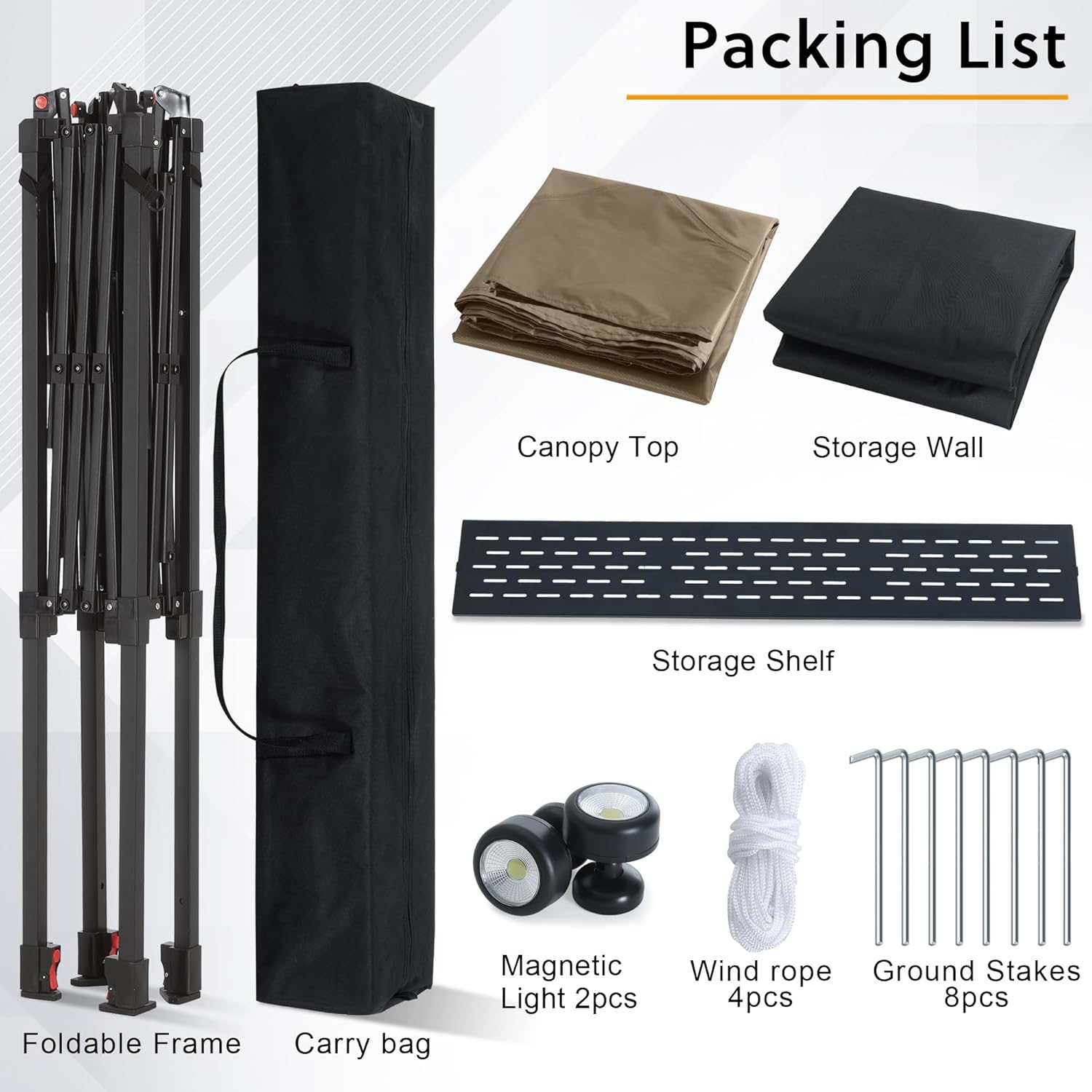 ABCCANOPY 8x5 Grill Gazebo BBQ Outdoor Shelter with LED Light