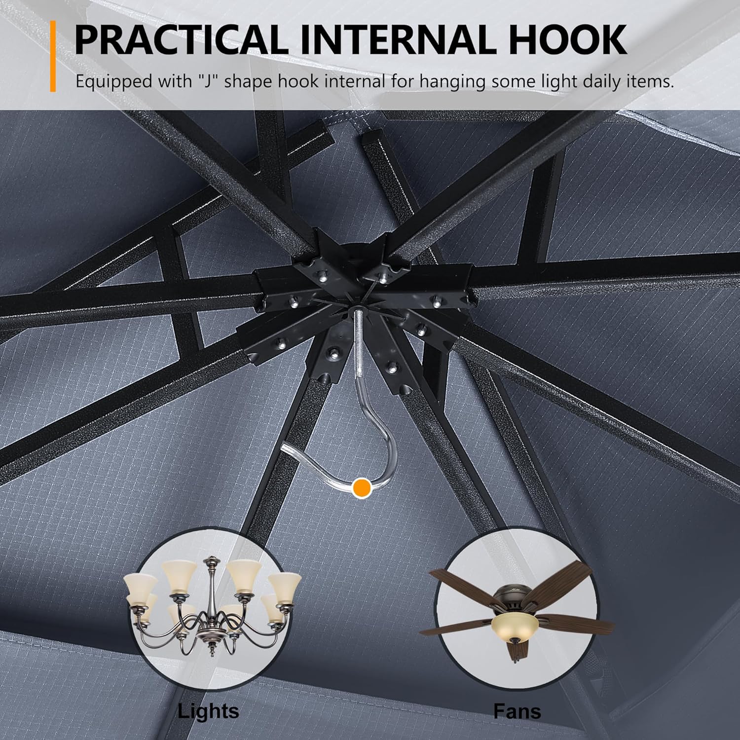 ABCCANOPY Outdoor Patio Gazebo 9x9/11x11 with Mosquito Netting & Curtain