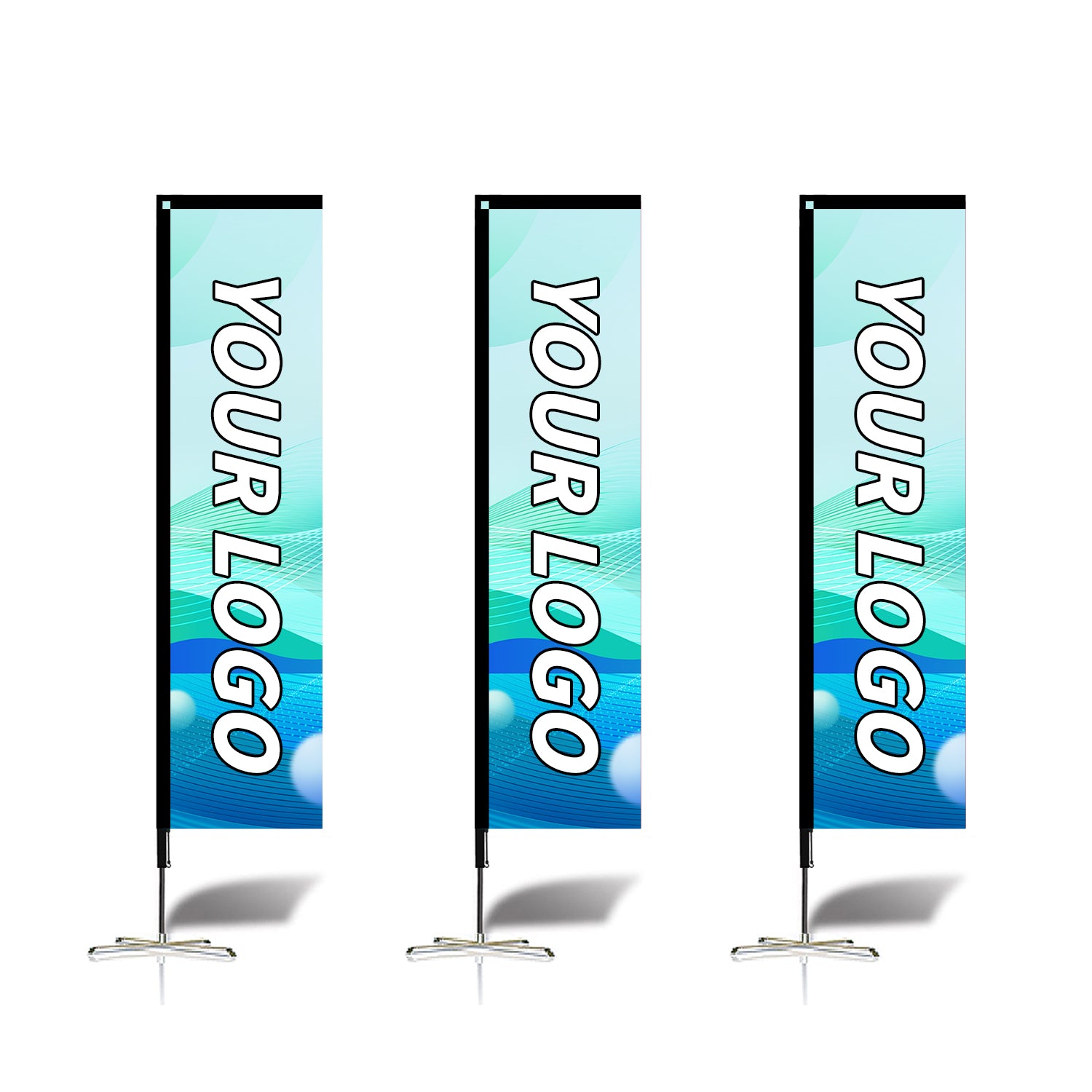 ABCCANOPY Custom Double Sided Teardrop Feather Flag Advertising 8FT/10FT/12FT (1 Flag)