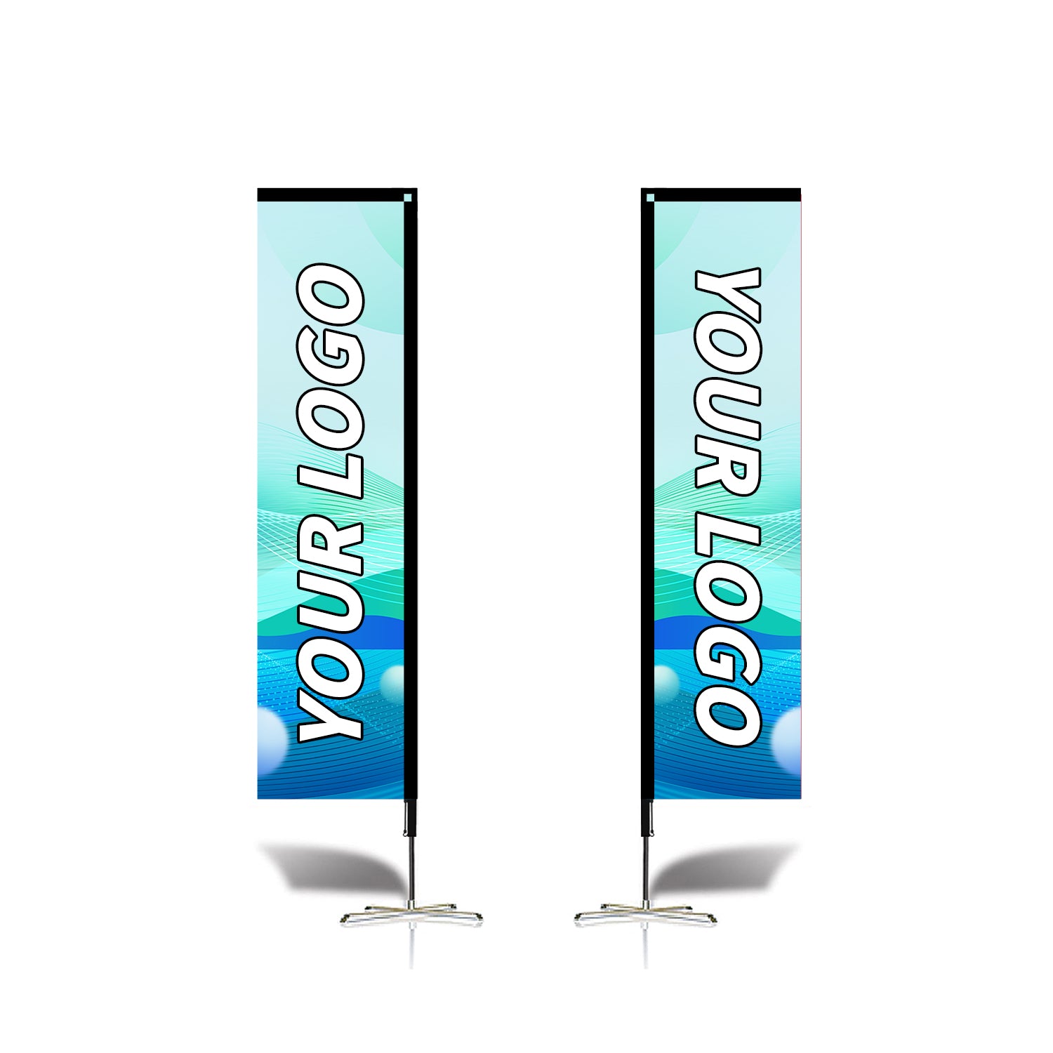 ABCCANOPY Custom Double Sided Teardrop Feather Flag Advertising 8FT/10FT/12FT (1 Flag)