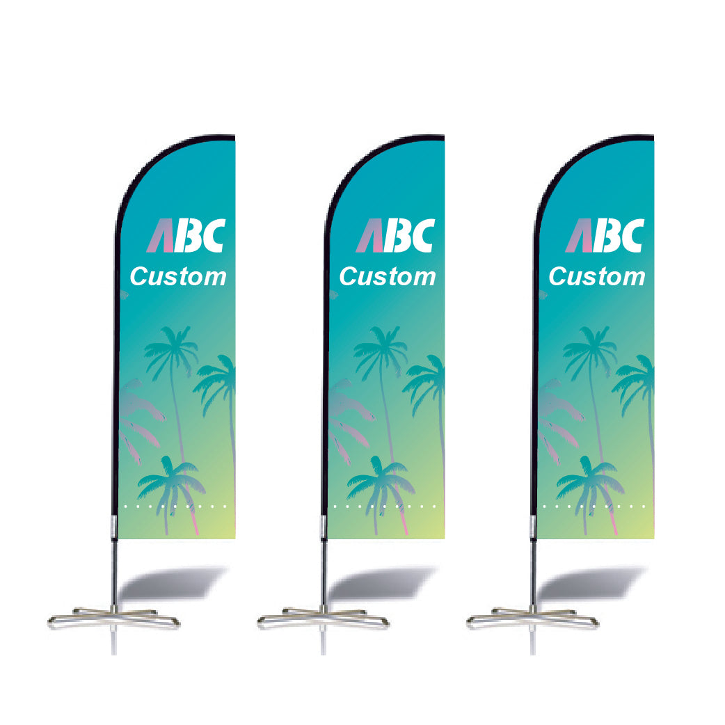 ABCCANOPY Custom Double Sided Teardrop Feather Flag Advertising 8FT/10FT/12FT (1 Flag)