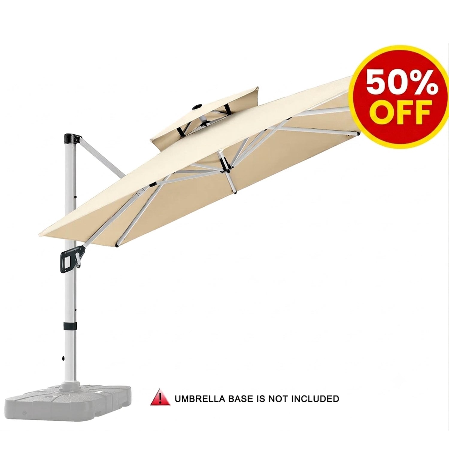 【SUMMER SALE】ABCCANOPY Cantilever Patio Umbrella with 360° Rotation