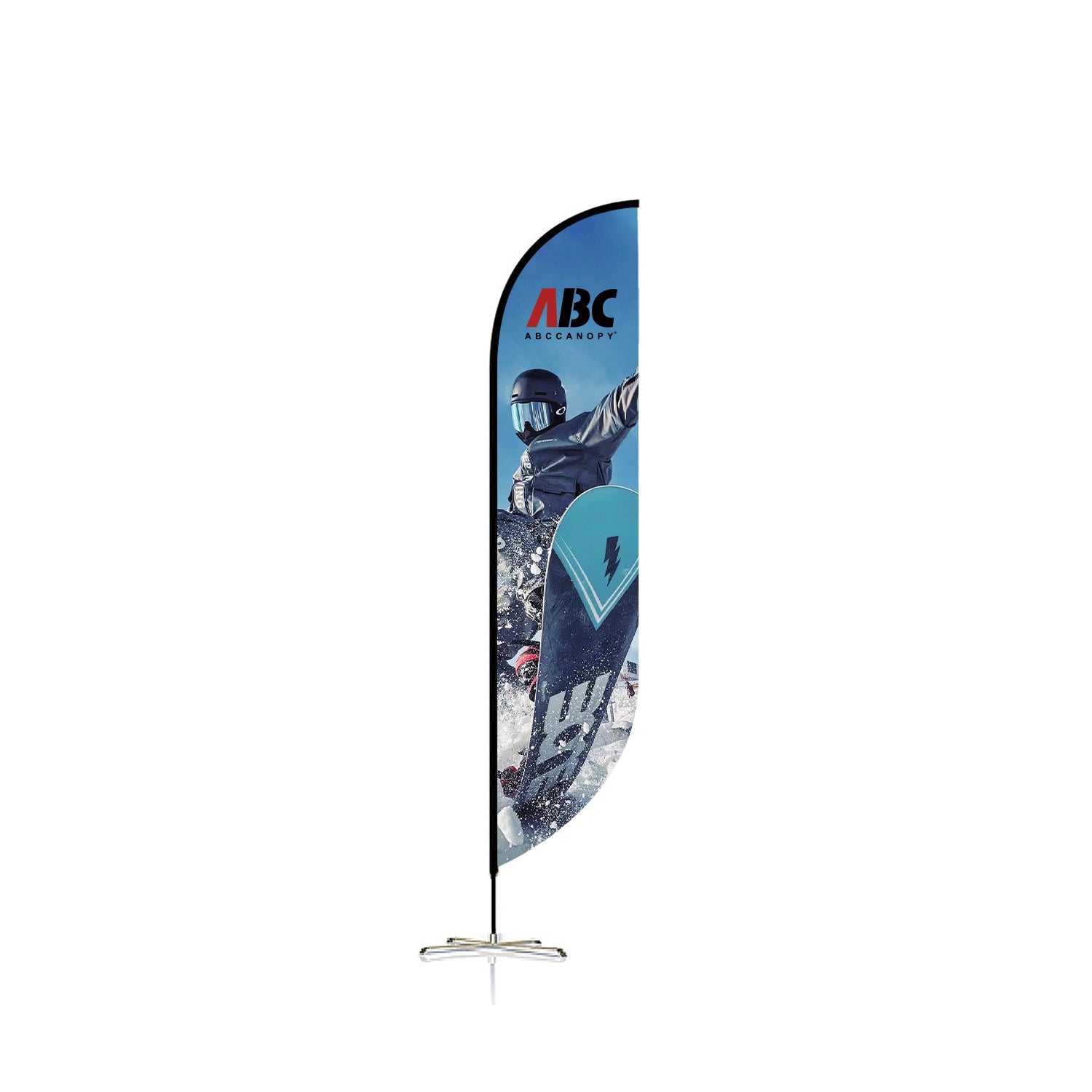 ABCCANOPY Custom Double Sided Teardrop Feather Flag Advertising 8FT/10FT/12FT (1 Flag)