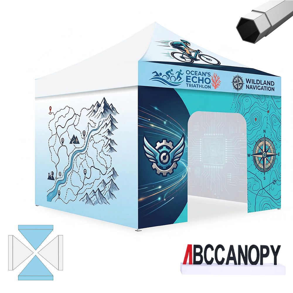 ABCCANOPY Custom Canopy Tent Heavy Duty Pop Up Shelter (S1 Nova Base™-Frame) - 8x8, 10x10, 10x15, 10x20