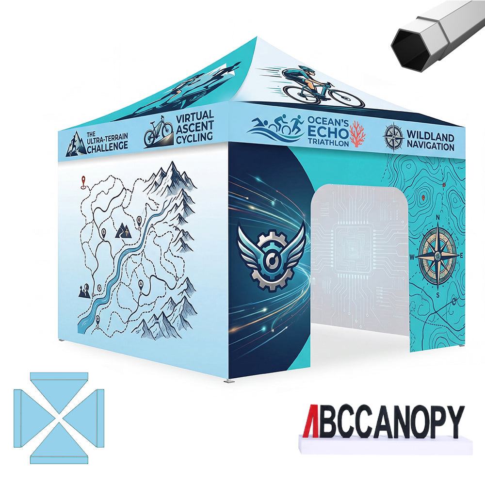 ABCCANOPY Custom Canopy Tent Heavy Duty Pop Up Shelter (S1 Nova Base™-Frame) - 8x8, 10x10, 10x15, 10x20