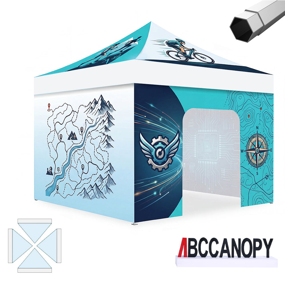 ABCCANOPY Custom Canopy Tent Heavy Duty Pop Up Shelter (S1 Nova Base™-Frame) - 8x8, 10x10, 10x15, 10x20