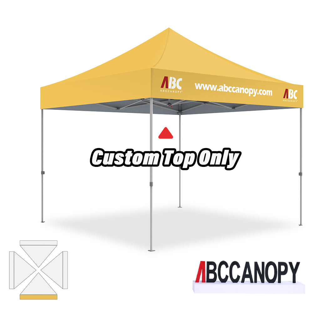 ABCCANOPY Custom Canopy Top with Logo 8x8/10x10/10x15/10x20 (Top Only)