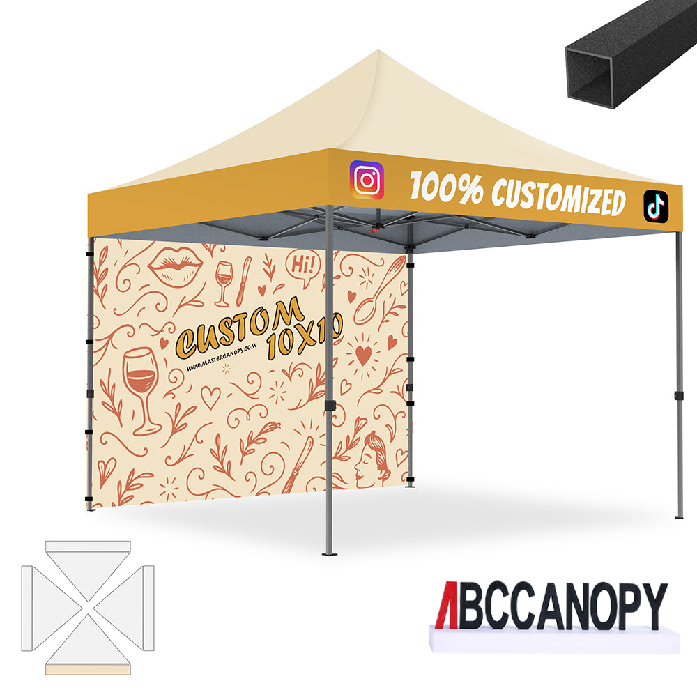 ABCCANOPY Custom Canopy Tent Pop Up Shelter (S1 Commercial) - 10x10, 10x15, 10x20