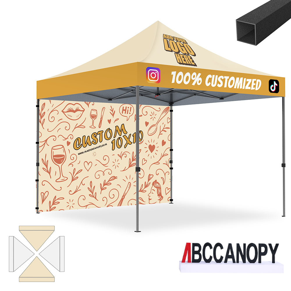 ABCCANOPY Custom Canopy Tent Pop Up Shelter (S1 Commercial) - 10x10, 10x15, 10x20