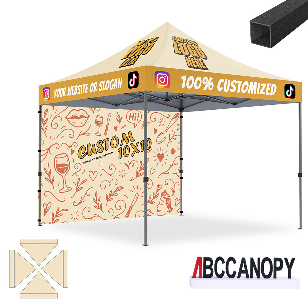 ABCCANOPY Custom Canopy Tent Pop Up Shelter (S1 Commercial) - 10x10, 10x15, 10x20