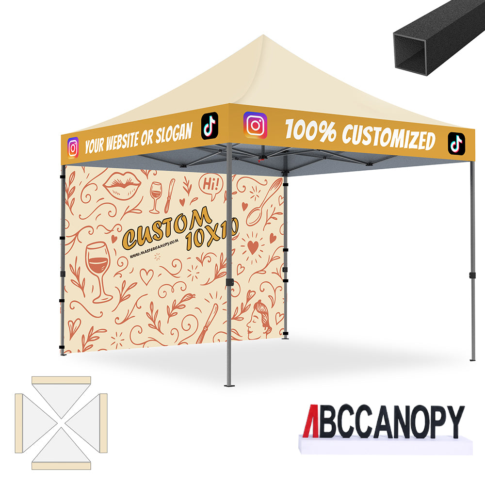 ABCCANOPY Custom Canopy Tent Pop Up Shelter (S1 Commercial) - 10x10, 10x15, 10x20