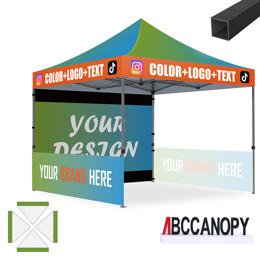ABCCANOPY Custom Canopy Tent Pop Up Shelter (S1 Commercial) - 10x10, 10x15, 10x20