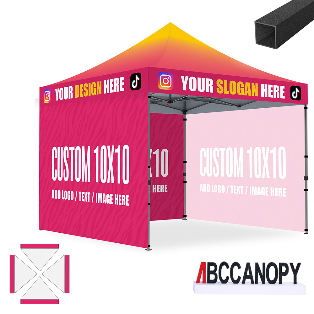 ABCCANOPY Custom Canopy Tent Pop Up Shelter (S1 Commercial) - 10x10, 10x15, 10x20