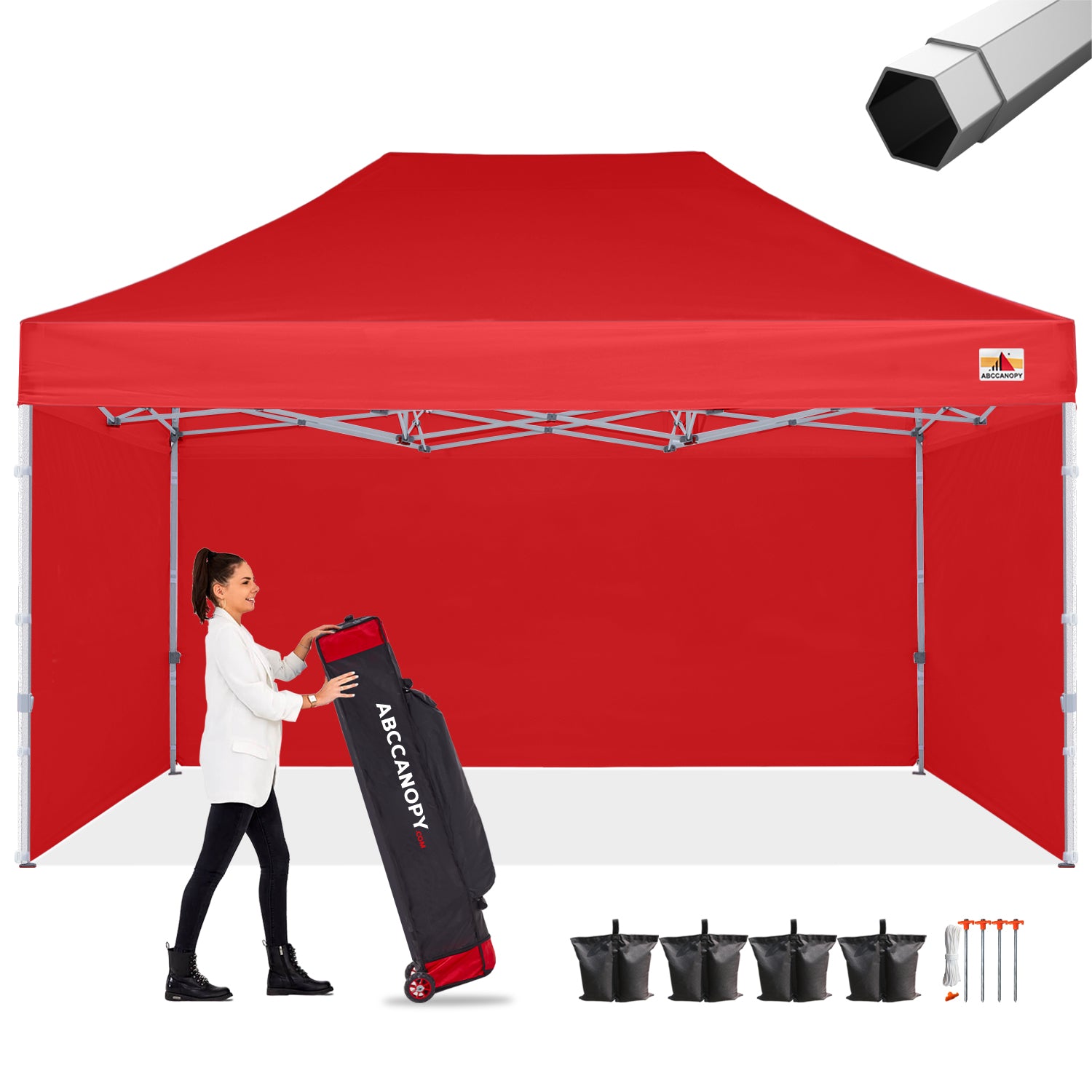 ABCCANOPY S2 Premium Heavy Duty Canopy Tent with Sidewalls - 10x10, 10x15, 10x20