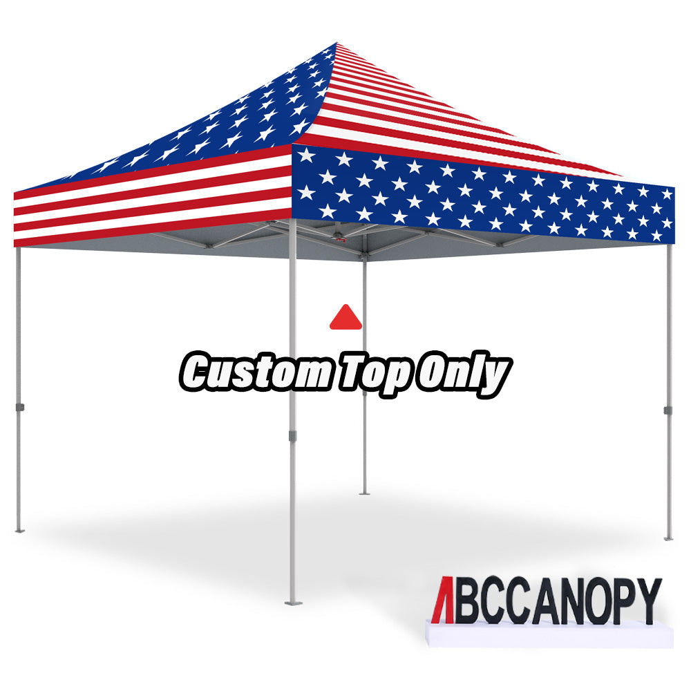 cool down tent ABCCANOPY Custom Canopy Top with Logo for 8x8/10x10/10x15/10x20 Pop Up Tents 10x10 / 4 Peaks & 4 Valances