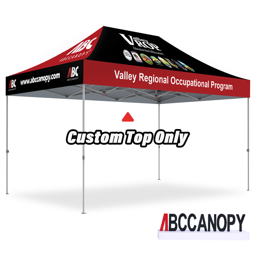 ABCCANOPY Custom Canopy Top with Logo 8x8/10x10/10x15/10x20 (Top Only)