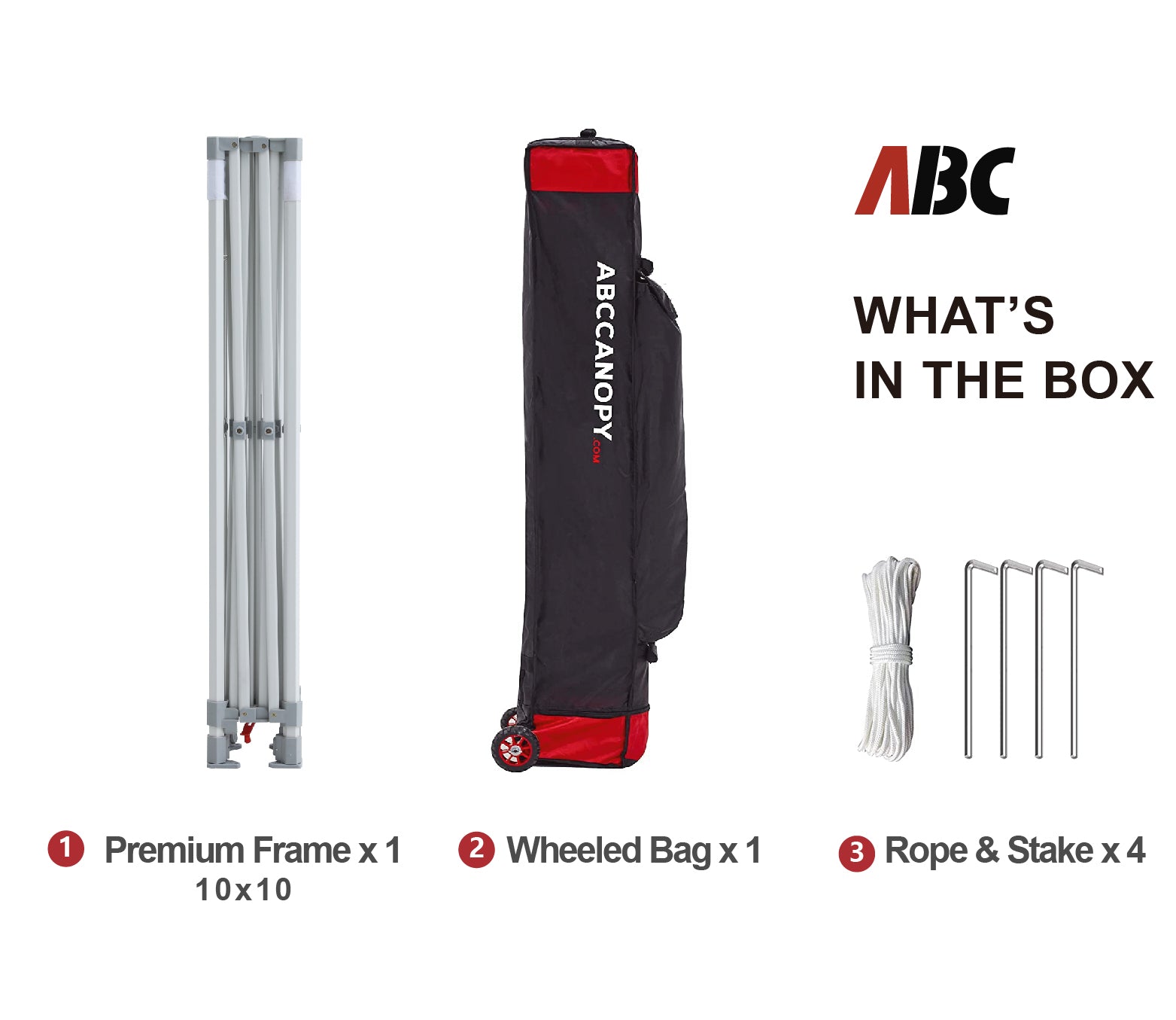 ABCCANOPY Steel Replacement Canopy Frame Only (S1 Commercial S2 Premium)- 10x10, 10x15, 10x20