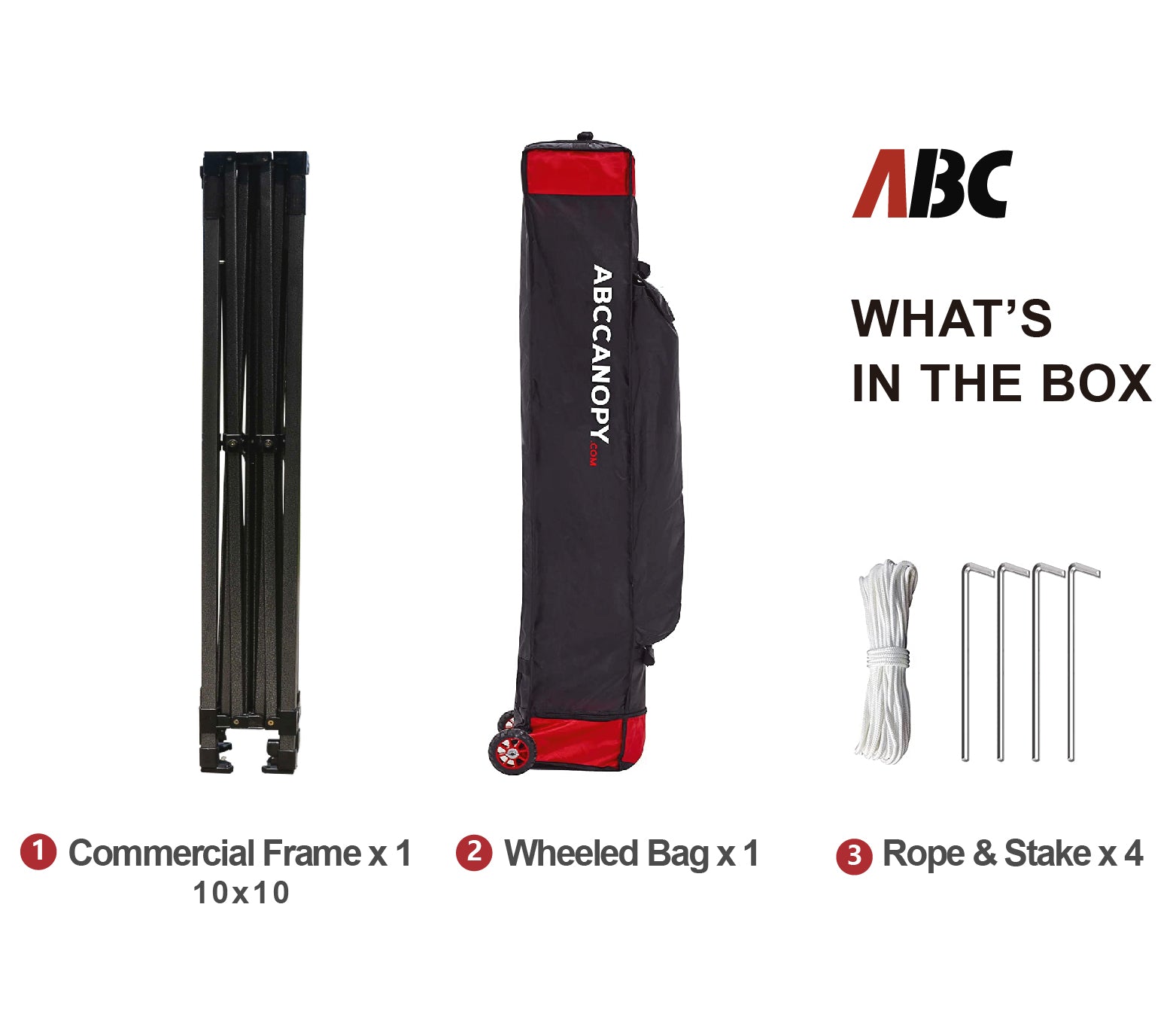 ABCCANOPY Steel Replacement Canopy Frame Only (S1 Commercial S2 Premium)- 10x10, 10x15, 10x20