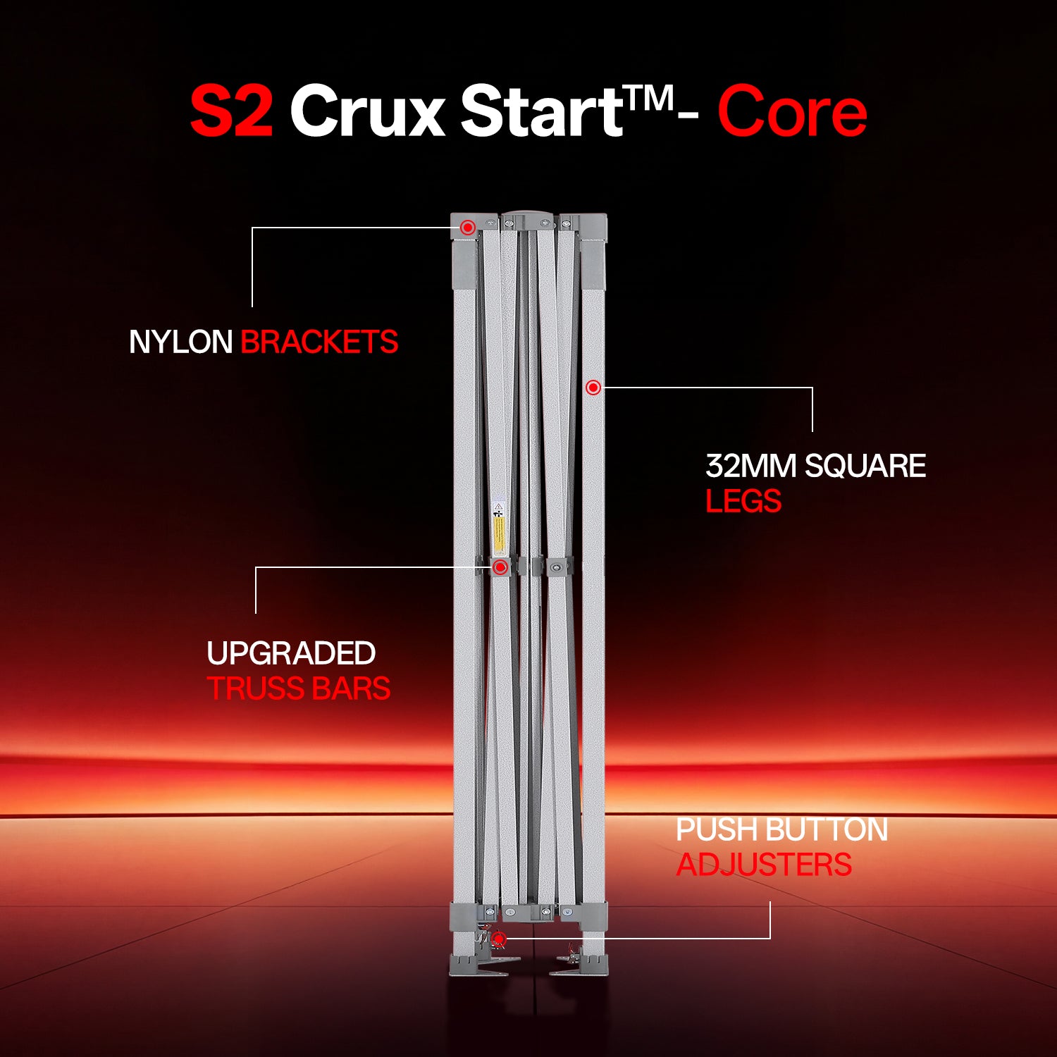 ABCCANOPY Aluminum Steel Replacement Canopy Frame Only (S1, S2, S3, S4)- 10x10, 10x15, 10x20
