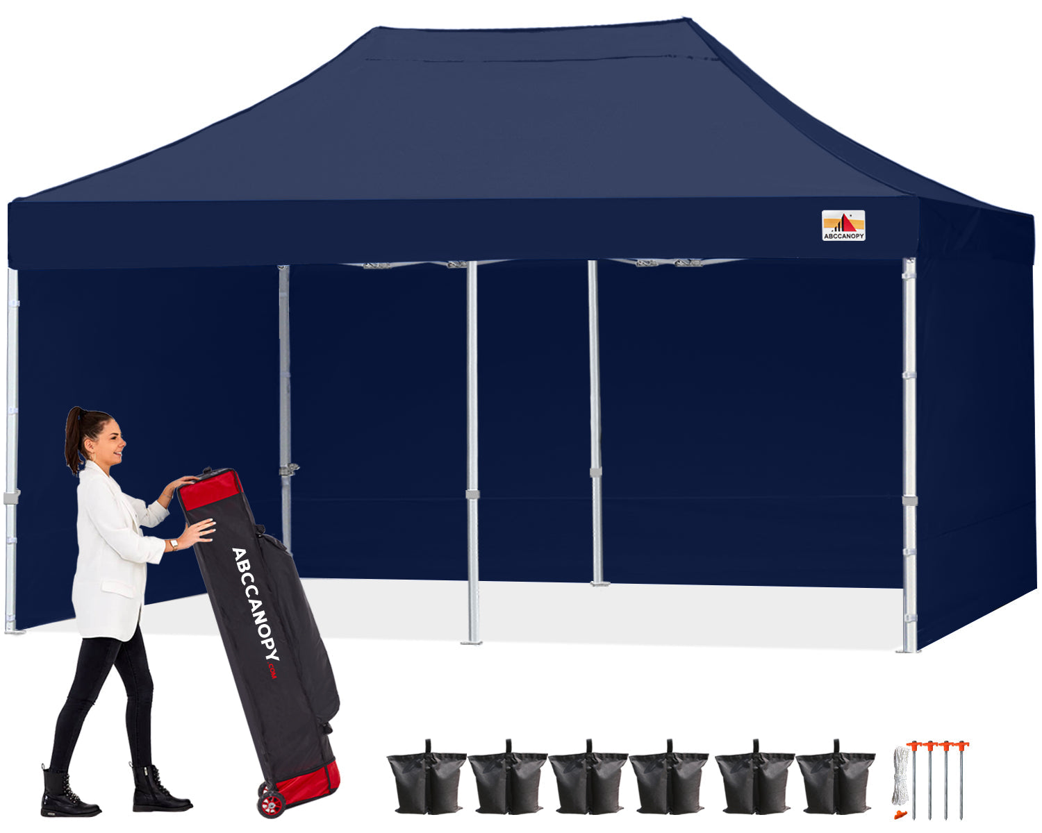 ABCCANOPY S1 Commercial Pop Up Canopy Tent with Sidewalls - 8x8, 8x12, 8x16