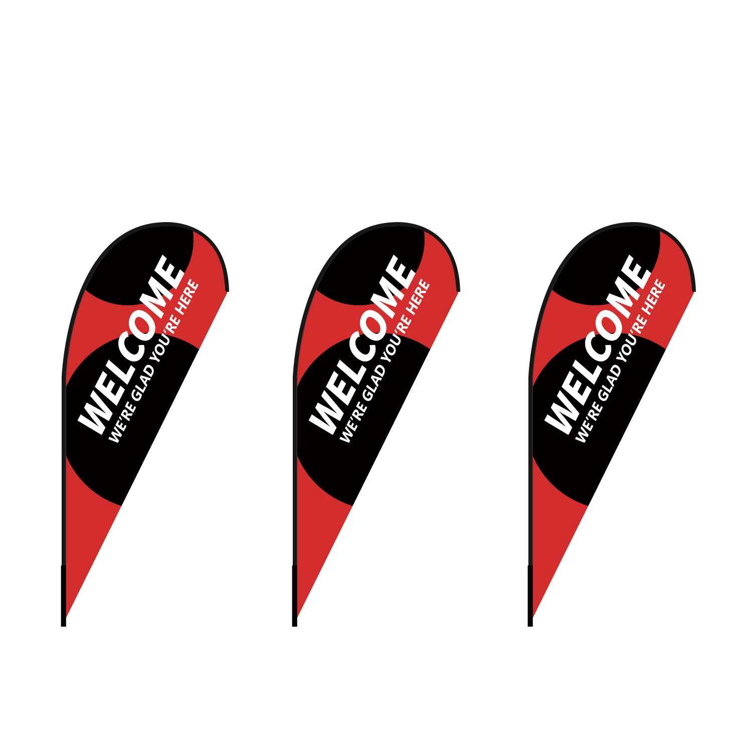 ABCCANOPY Custom Feather Blade Flag Advertising 8FT/10FT/12FT (Flag Only)