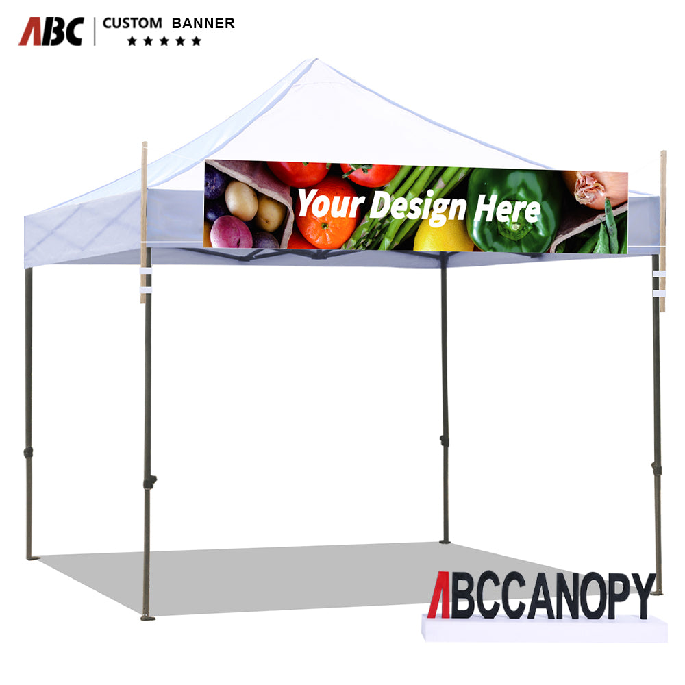 pop up tent with logo ABCCANOPY Custom Canopy & Pop Up Tent Banner (Photo, Text, Logo) Custom banner-9' wide x 2' high