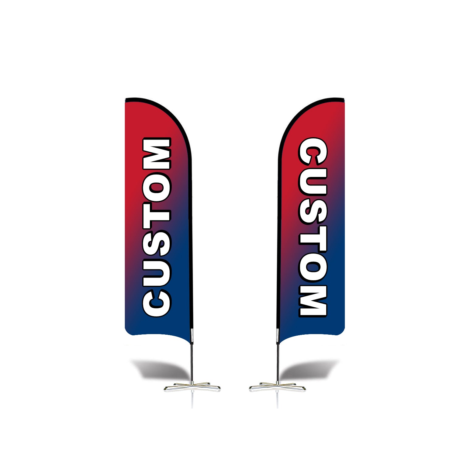 ABCCANOPY Custom Double Sided Teardrop Feather Flag Advertising 8FT/10FT/12FT (1 Flag)