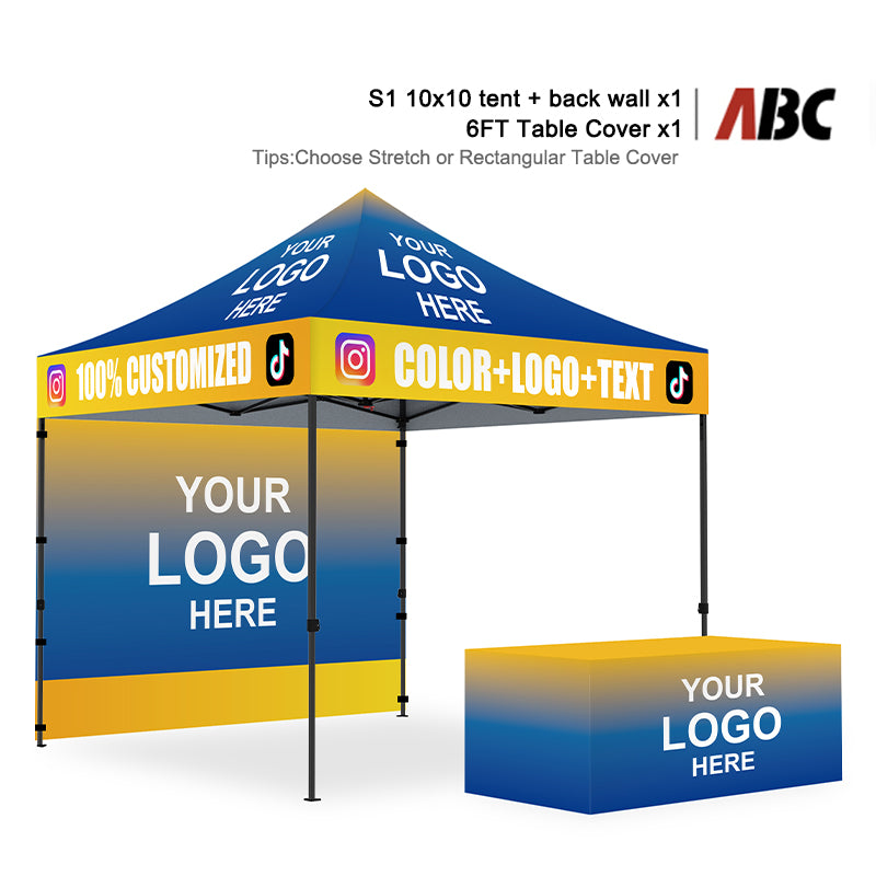 ABCCANOPY 10x10 Custom Canopy Full Case Vision Super Value Package (S1 Commercial)