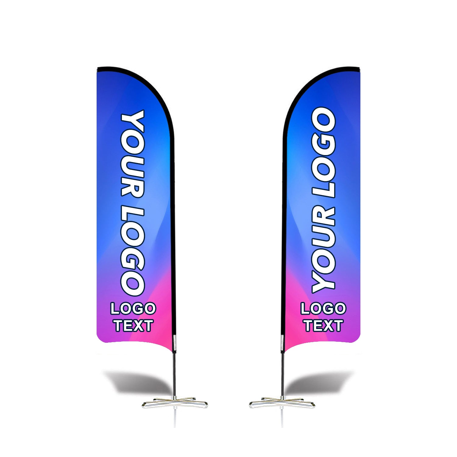 ABCCANOPY Custom Double Sided Teardrop Feather Flag Advertising 8FT/10FT/12FT (1 Flag)