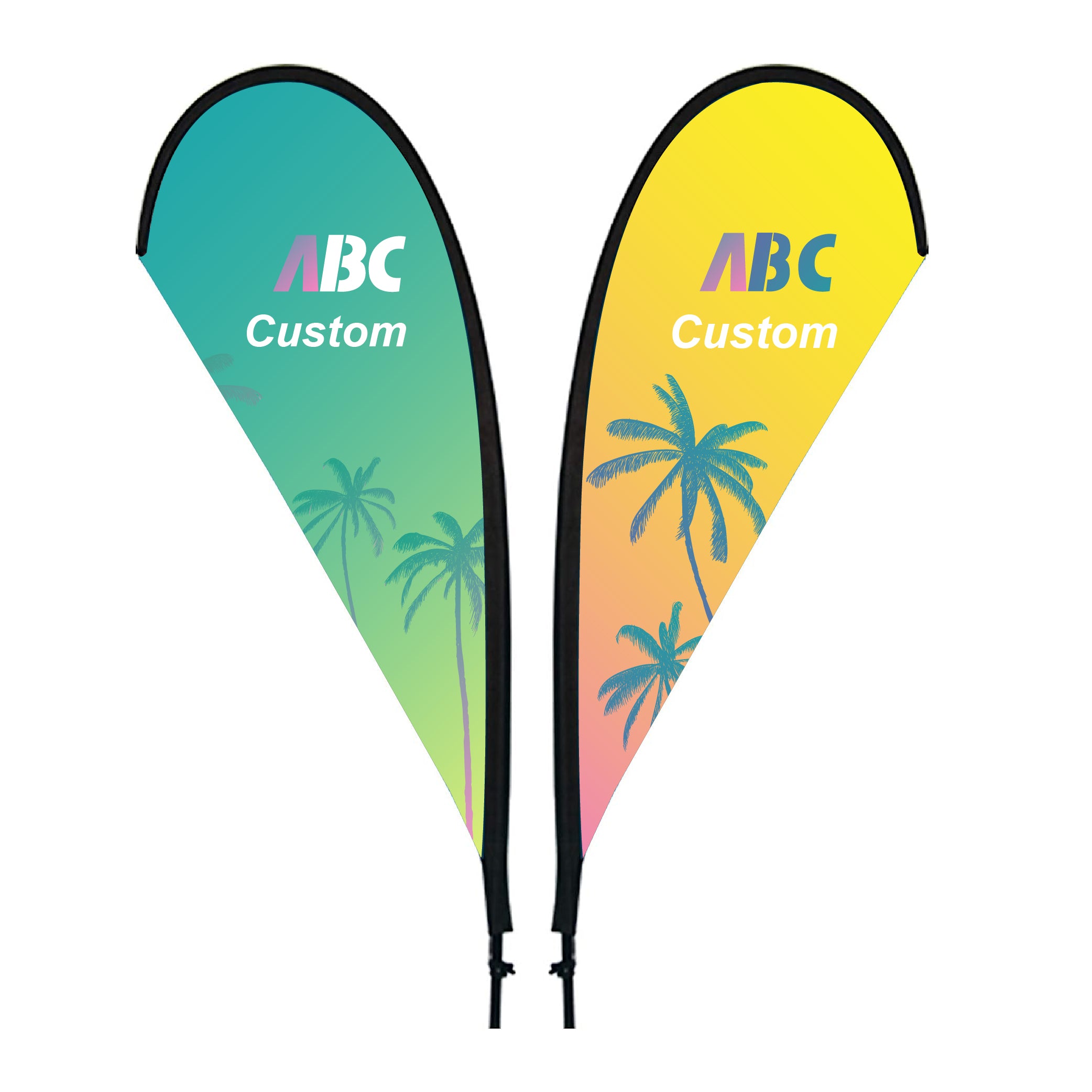 Custom Advertising Double Sided 8FT Personalized Teardrop Flag (1 Flag)