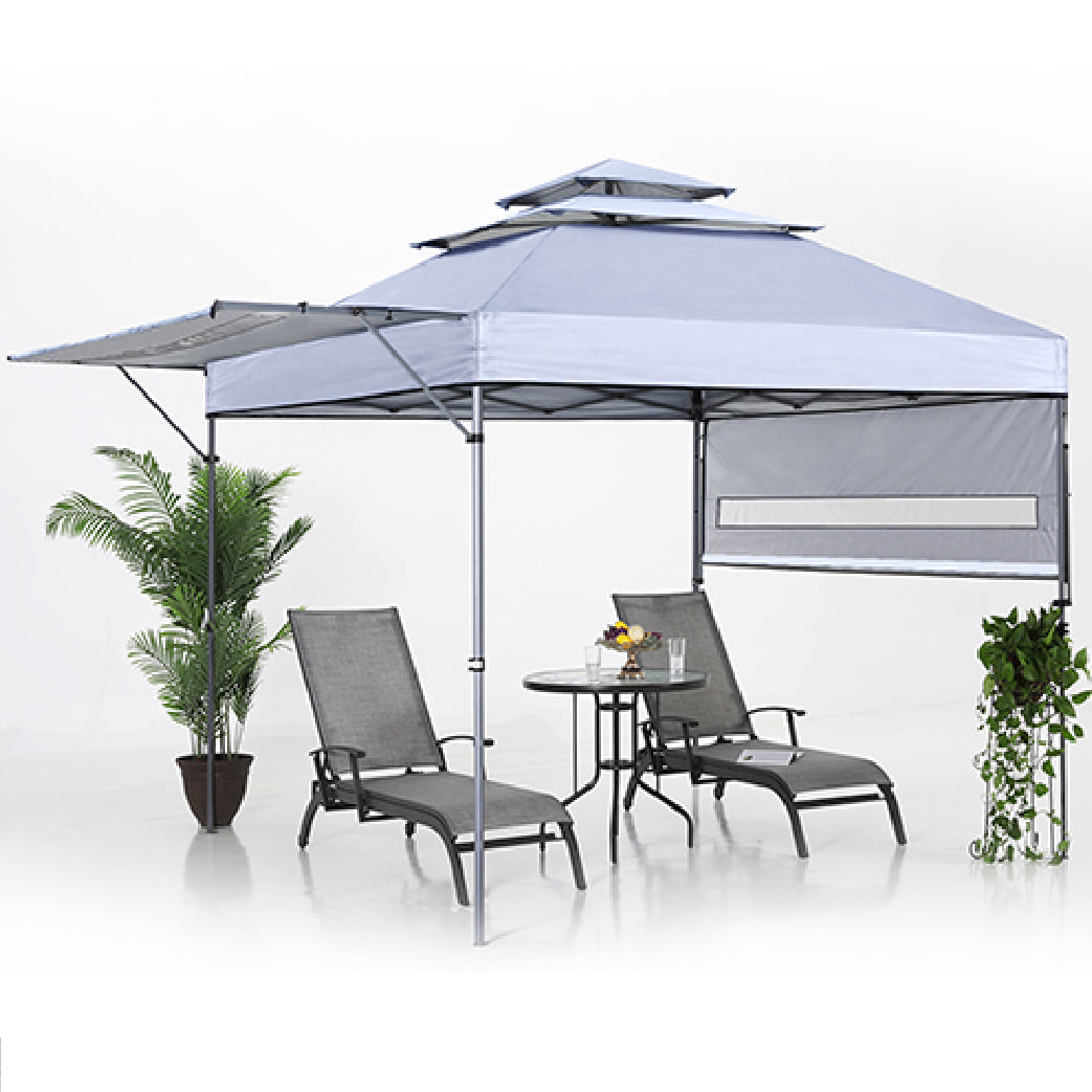 ABCCANOPY 3‑Tier Instant 10x17 Canopy Tent with Adjustable Dual Half Awnings
