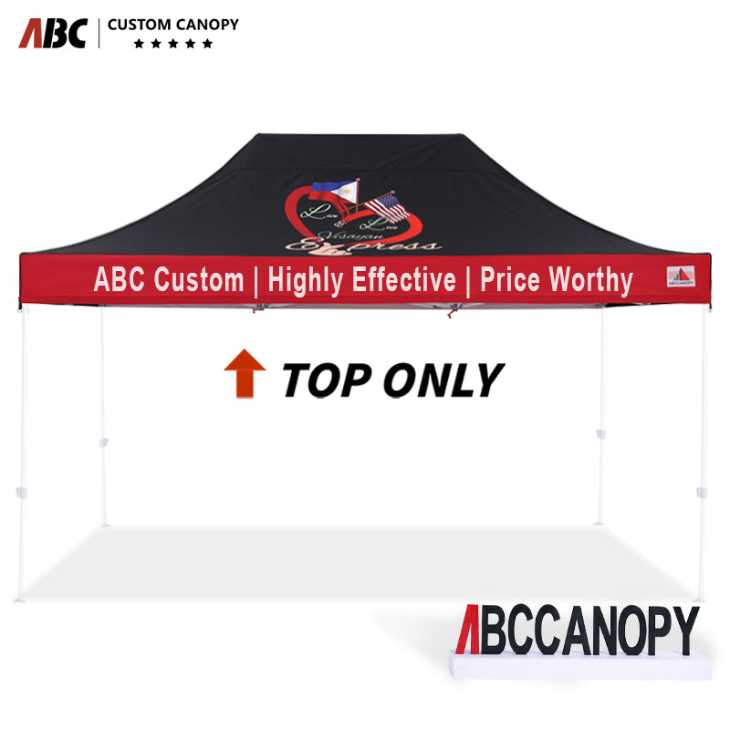 Custom Top with Logo for 8x8/10x10/10x15/10x20 Pop Up Tent (Top only)