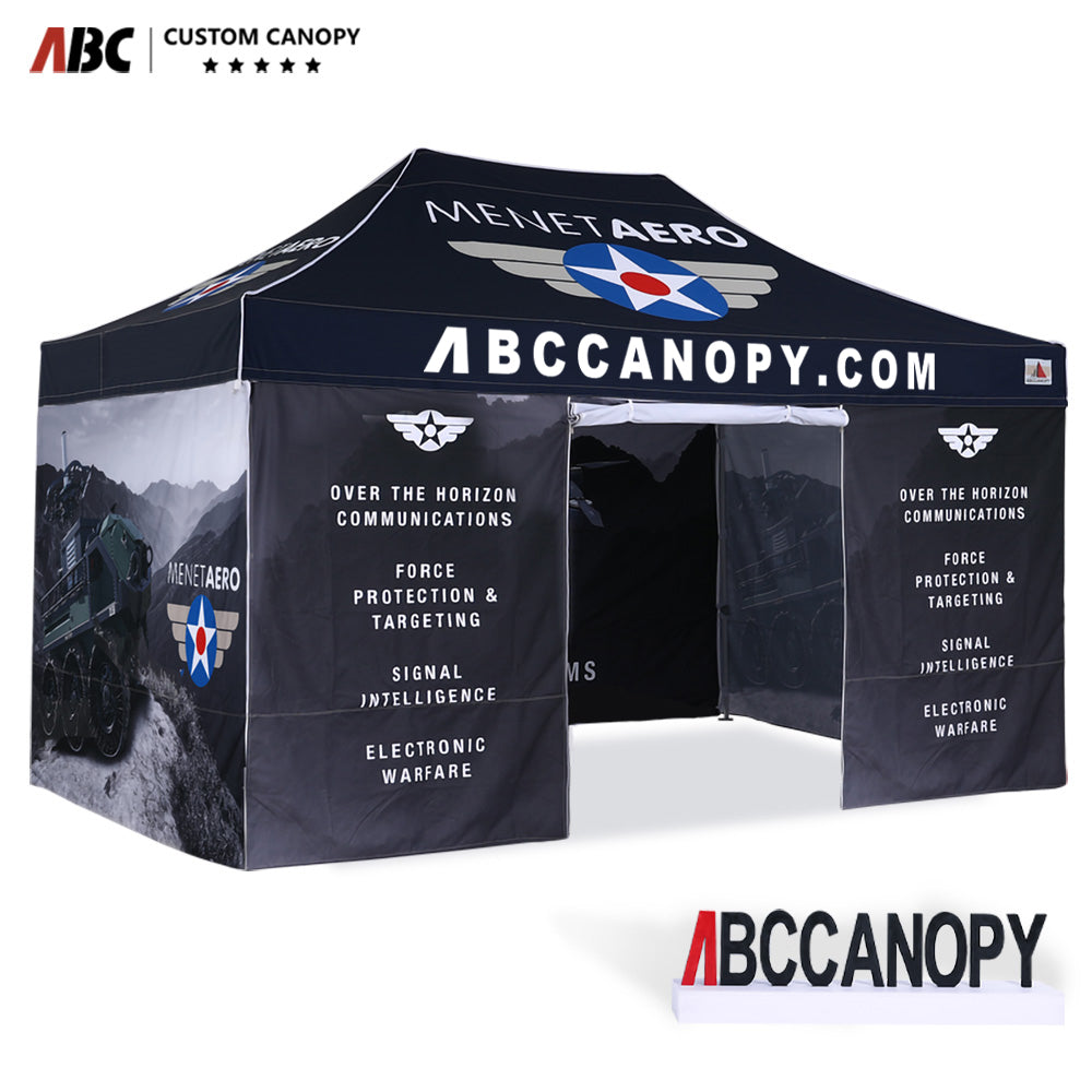 S2 Premium Heavy Duty Pop Up 10x15 Custom Personalized Canopy Tent