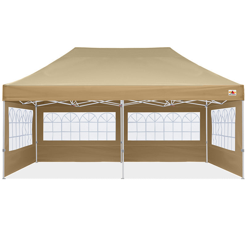 ABCCANOPY Pop Up Church Canopy Tent with Window Sidewalls (S1 Commercial) - 8x8, 10x10, 10x15, 10x20