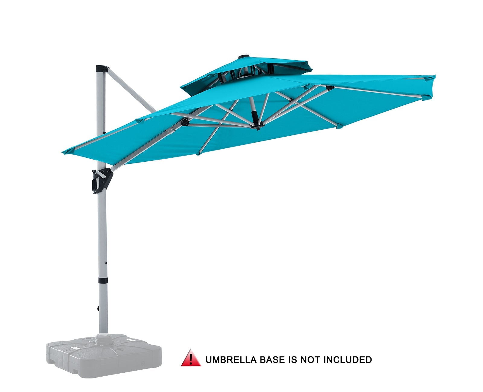 cvs patio umbrella ABCCANOPY Cantilever Patio Umbrella Double Top Round Umbrella Burgundy / 9FT