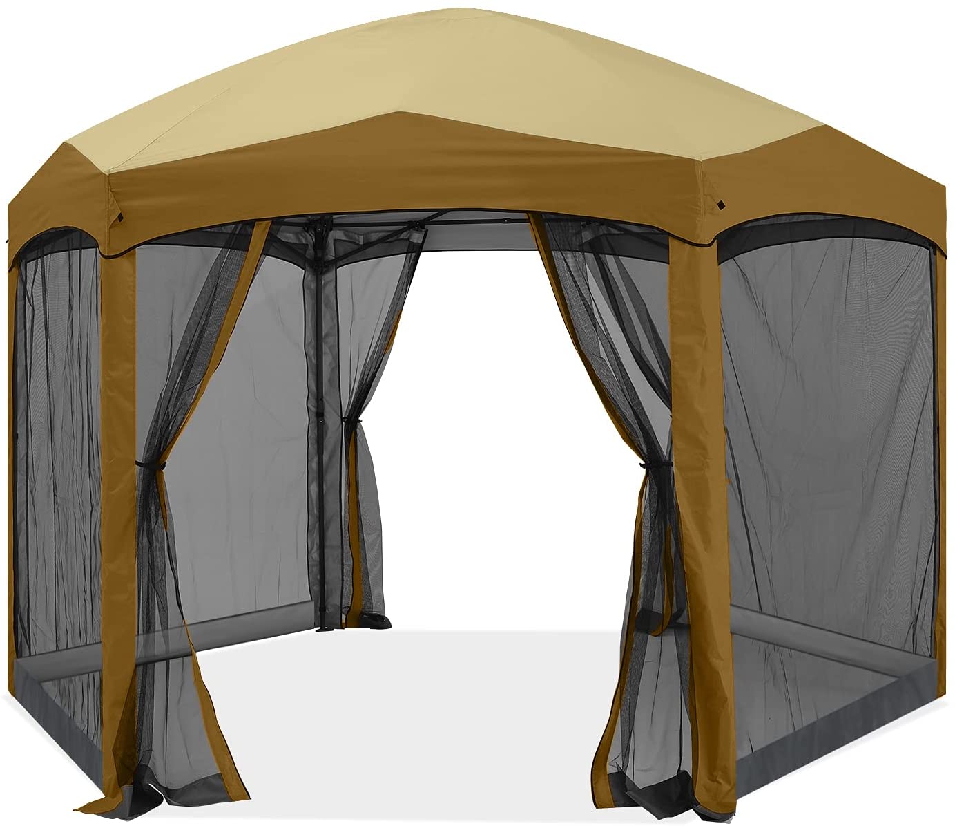 Pop Up Camping Gazebo 6 Sided Instant Screened Canopy Tent Outdoor Screen House Room - ABC-CANOPY