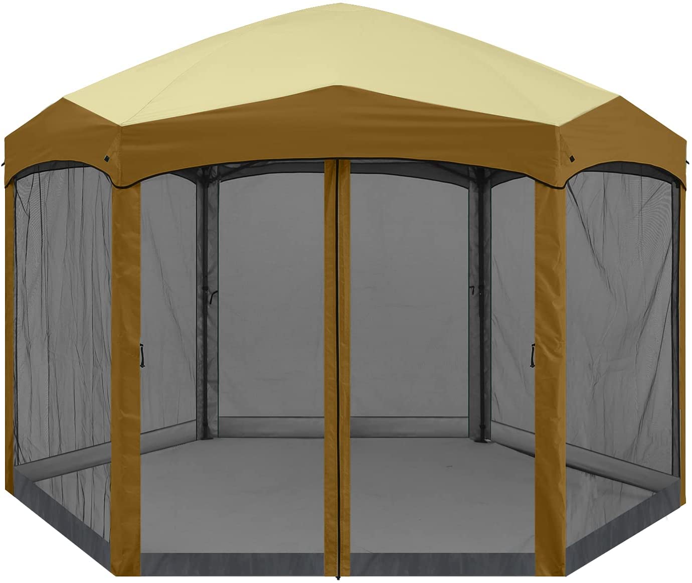 Pop Up Camping Gazebo 6 Sided Instant Screened Canopy Tent Outdoor Screen House Room - ABC-CANOPY