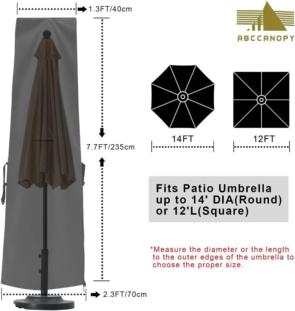 abcbeach Patio Umbrella Cover