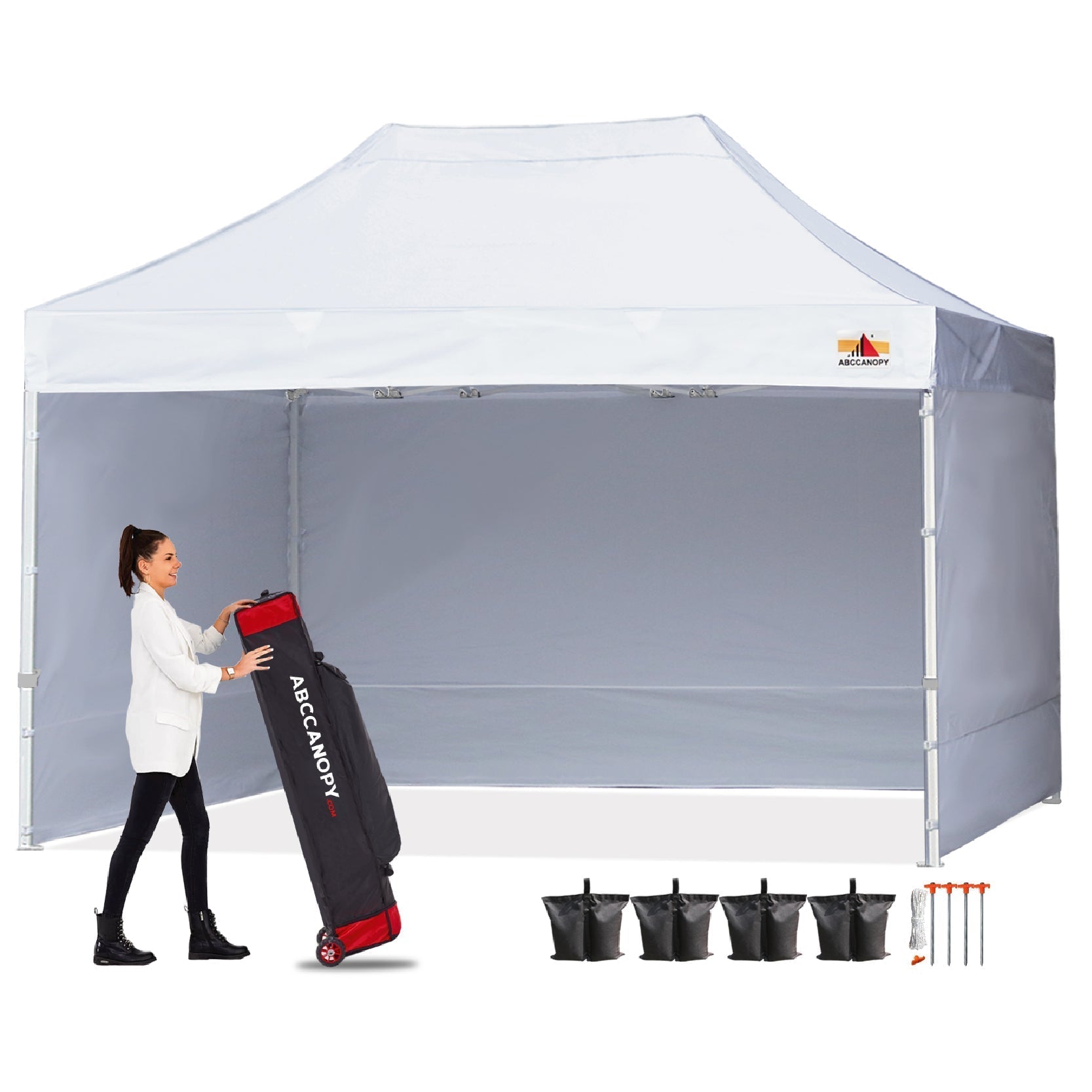 ABCCANOPY S1 Commercial Pop Up Canopy Tent with Sidewalls - 8x8, 8x12, 8x16